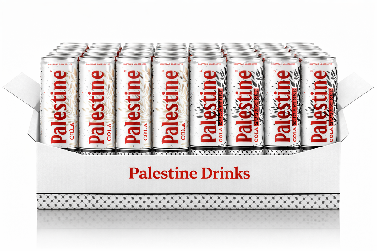 Palestine Cola Mix – 24 Dosen (12 Cola + 12 Cola Sugarfree)