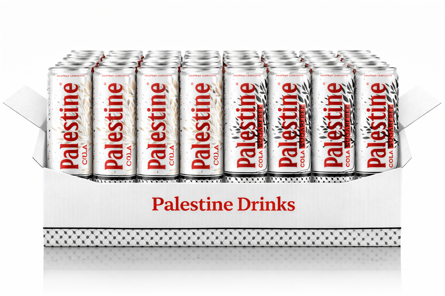 Palestine Cola Mix – 24 Dosen (12 Cola + 12 Cola Sugarfree)
